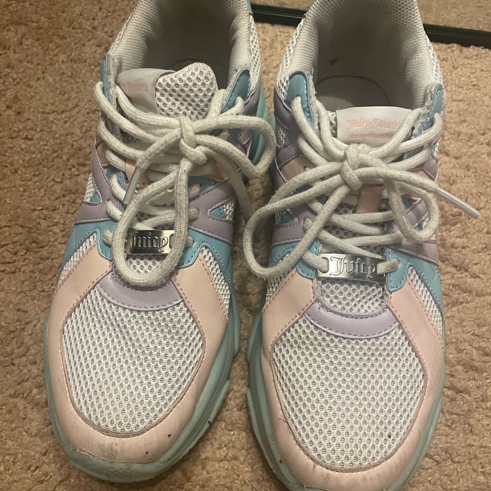 Juicy Couture Pink and Blue Athletic Shoes